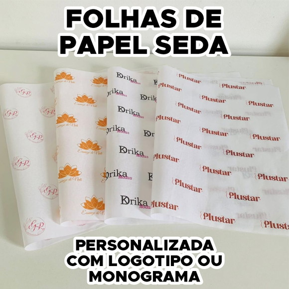 Papel Seda Personalizado com Logotipo de Empresa ou Loja