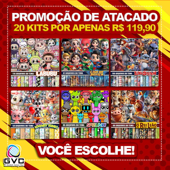 20 Kits Digitais a Sua Escolha +de 1.000 Temas para Escolher