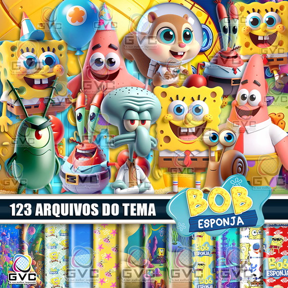 Kit Digital Bob Esponja 3d