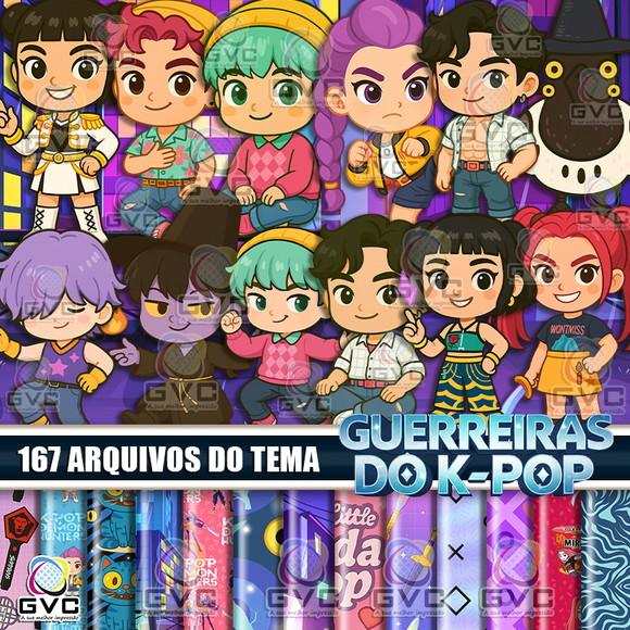 Kit Digital Guerreiras do K-pop - Kpop Demon Hunters