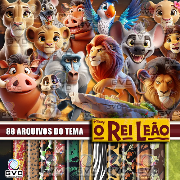 Kit Digital Rei Leão 3d