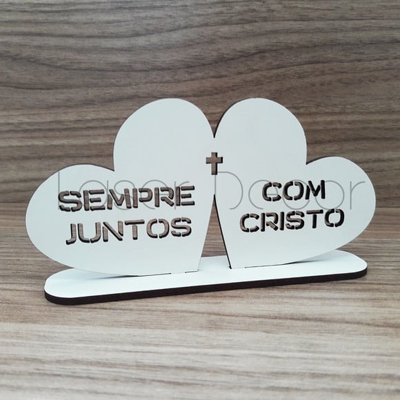 Lembrancinha Encontro de Casais Ecc Mod.4 mdf Branco