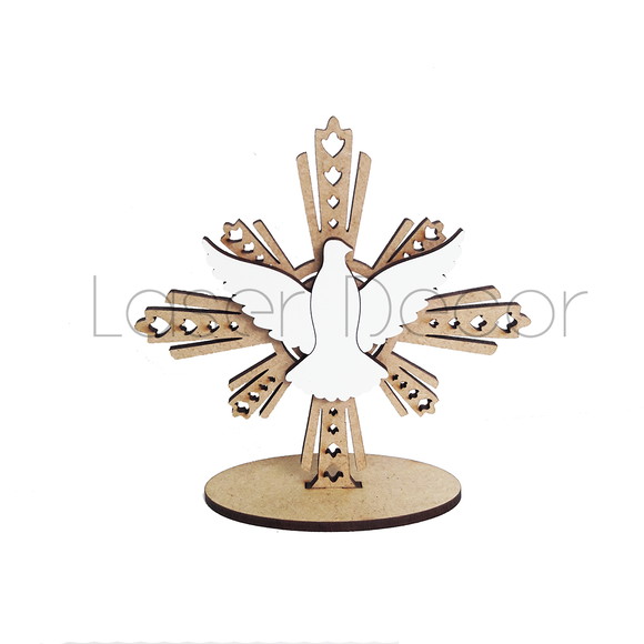 Lembrancinha Eucaristia Divino Espirito Santo Pomba Br. 10cm