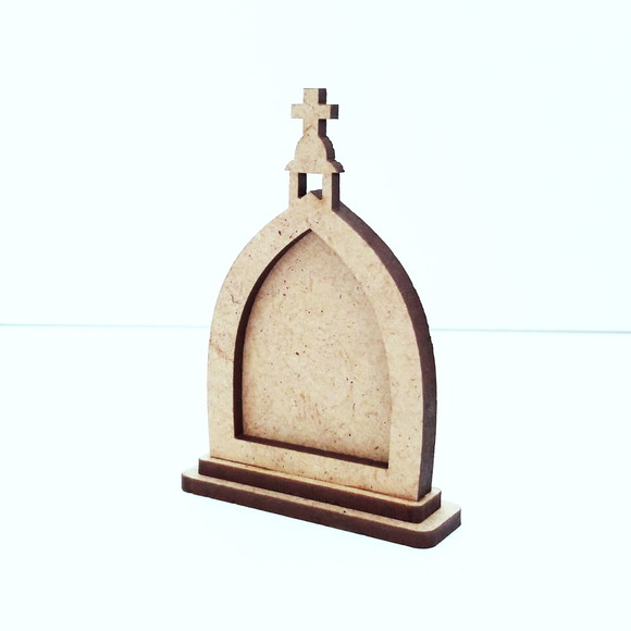 Lembrancinha Mini Capela mdf Cru 5x7 cm