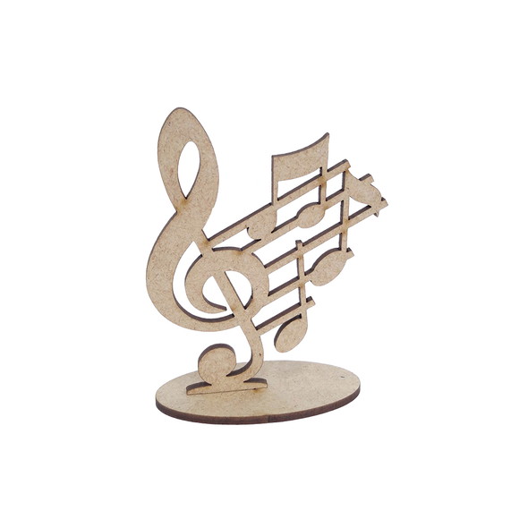 Lembrancinha Notas Musicais Musica Clave mdf Cru