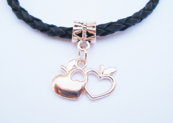 Pingente Banhado Ouro Rosê - Corações