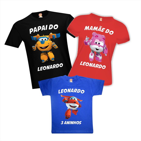 Camisetas de Aniversário Super Wings