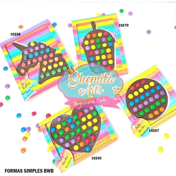 Arquivo de Corte Kit Pop It BWB SIMPLES