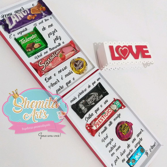 Arquivo de Corte Mensagem Chocolate Namorados