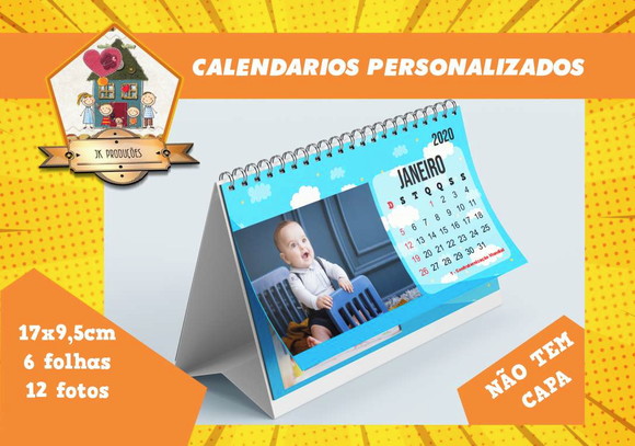 Calendário de Mesa Personalizado 2026