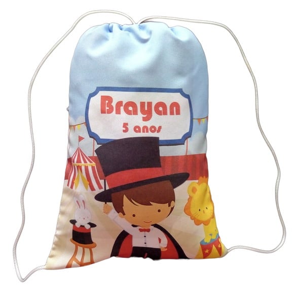 Mochilinha Sacolinha Personalizada Circo