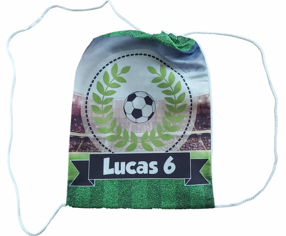 Mochilinha Sacolinha Personalizada Futebol