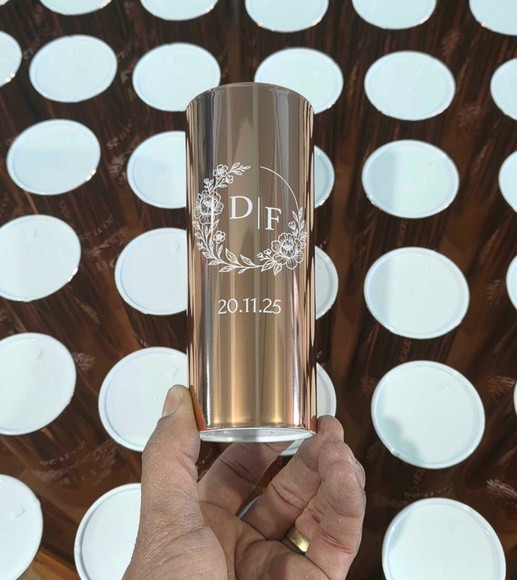 Copos Long Drink Metalizado Rose Gold - Casamento