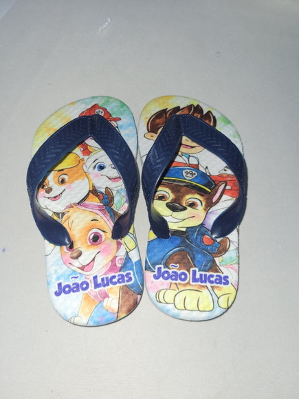 Chinelo Patrulha Canina Aquarela