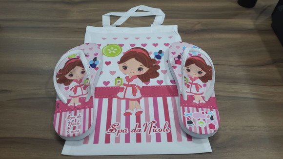 Chinelo Spa de Meninas com Bolsinha