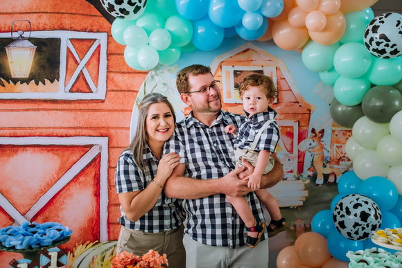 Camisa Xadrez Tal Pai Tal Mãe e Filho Manga Curta