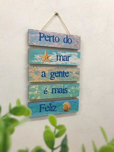 Placa Quadro Decorativa Praia Beach House Nautico Móbile M2