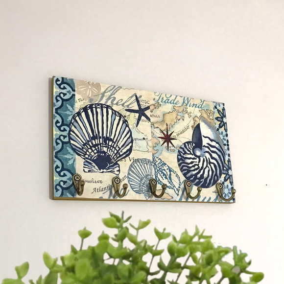 Porta Chaves Placa Quadro Decorativo Praia Mar Oceano