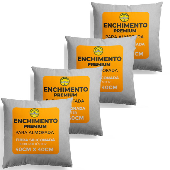 Kit 4 Enchimentos para Almofada 40x40