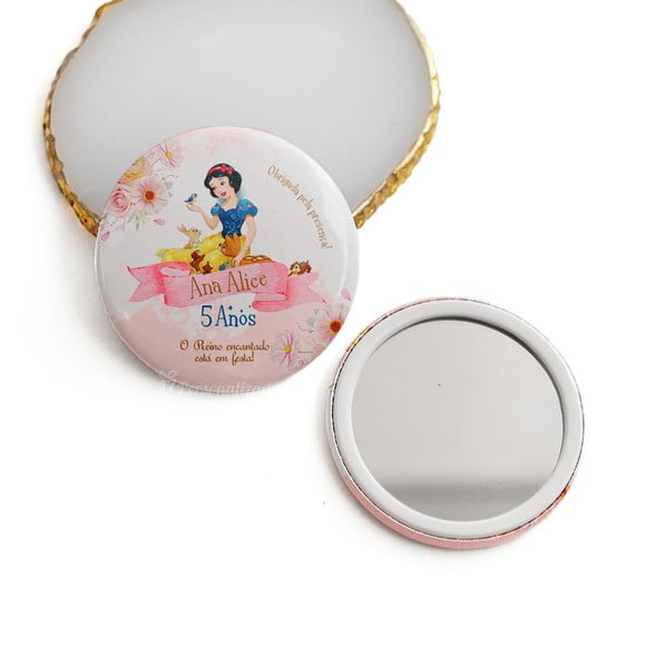 10 un Lembrancinha Personalizada Espelho Branca de Neve