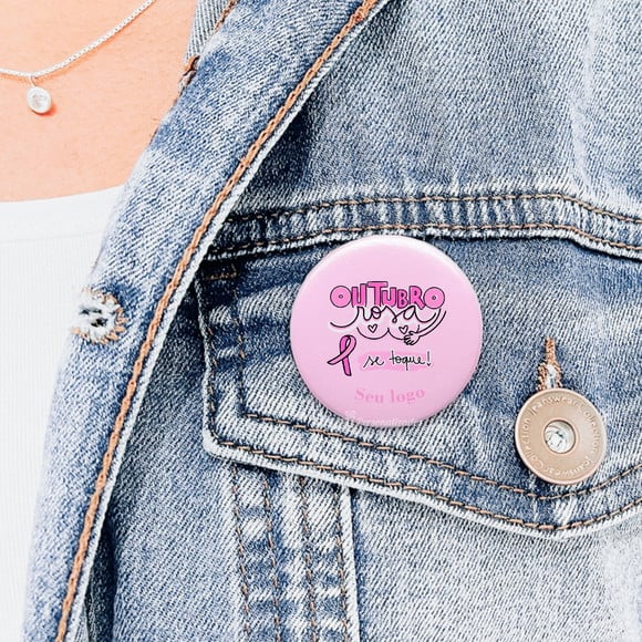 Botton Broche Botom 3,5 cm Personalizados Kit 50 un