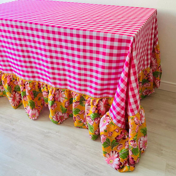 Toalha Mesa para Festa Junina com Babado 570 x 210 cm