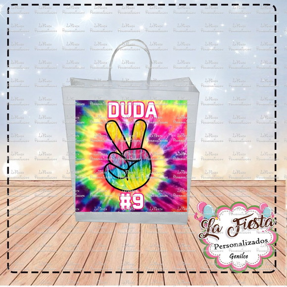 Rótulo Adesivo para Sacolinha Tie Dye