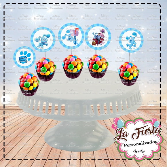 Toppers para docinho As pistas de blue