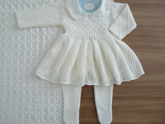 Saída De Maternidade Vestido Com Gola E Calça Legging