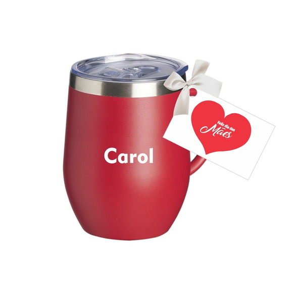 Caneca Térmica Inox 350ml Personalizada Dia das Mães