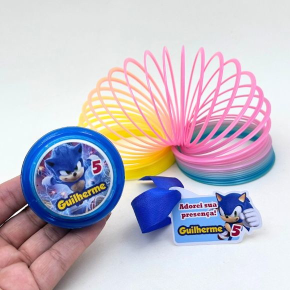 Lembrancinha Sonic - Ioiô com Mola Maluca