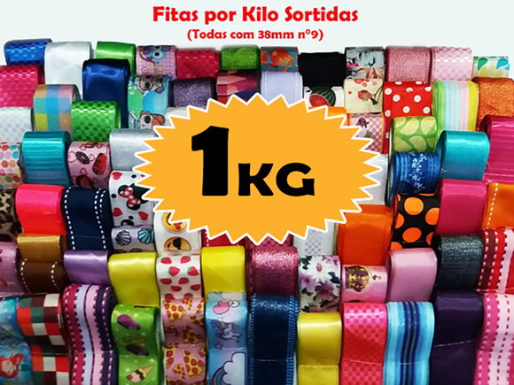 1 Kilo de Fitas 38mm Sortidas Diversos Modelos