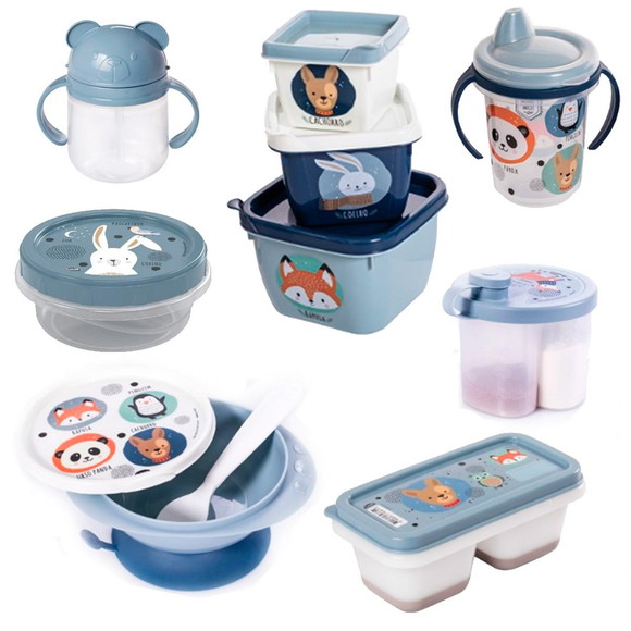 Kit 7pc Conjunto Introdução Alimentar Bichinhos Plasutil