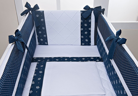 Kit Mini Berço 58cm 7 Peças com Bandô