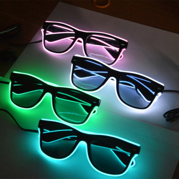 Óculos de Led Retro para Festa c/ Pilhas