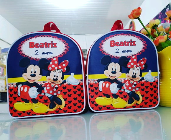 Mochila Personalizada Mickey e Minie