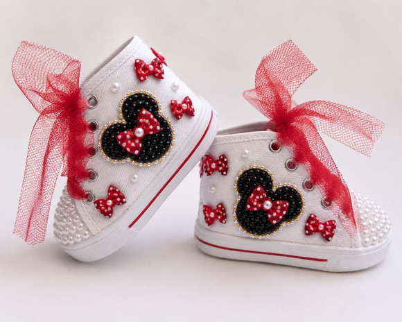 Tênis Infantil Botinha Personalizado Minnie Premium/luxo