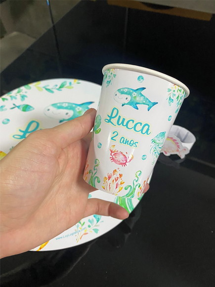 Copo Personalizado 250ml Papel Biodegradável Copinho