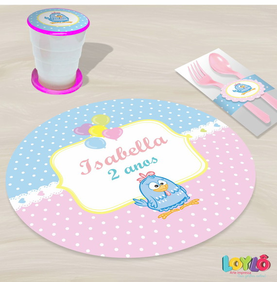 Sousplat 32cm Galinha Pintadinha