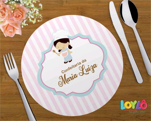 Sousplat Personalizado 29cm Confeitaria