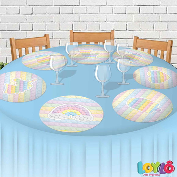 Sousplat Personalizado 32cm Pop It Candy Colors Grande!