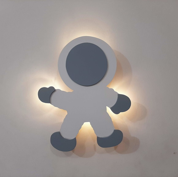 Luminária Astronauta com Led Decoração Quarto Bebe