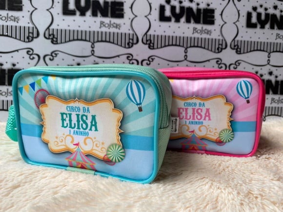 Bolsa Personalizada Necessaire Pp Circo Rosa