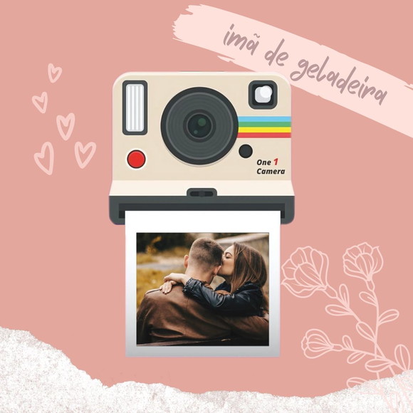 Imã de Geladeira Criativo Polaroid Porta Retrato Foto