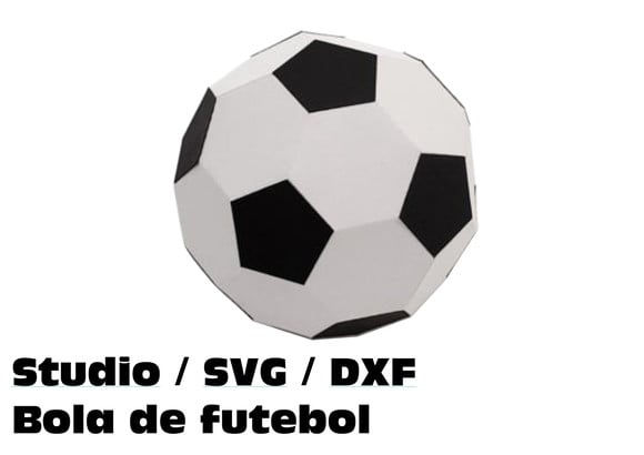 Kit C/ 5 Arquivos De Corte 41 Bola Futebol 3d Studio Svg Dxf