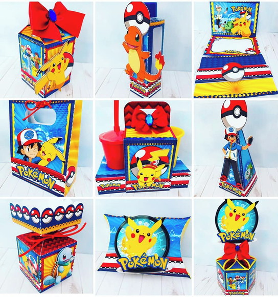 Kit com 5 arquivos de corte 645-KIT FESTA POKEMON EM STUDIO