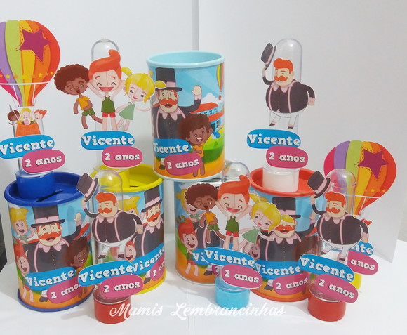 Cofrinho com Tubete Personalizado Mundo Bita
