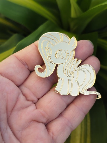 Aplique Acrílico Dourado Tema My Little Pony
