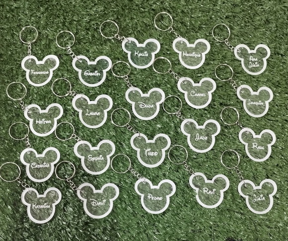 Chaveiro Acrílico Mickey Personalizado Nomes Variados-cada