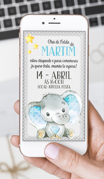 Convite Digital Chá de Fraldas